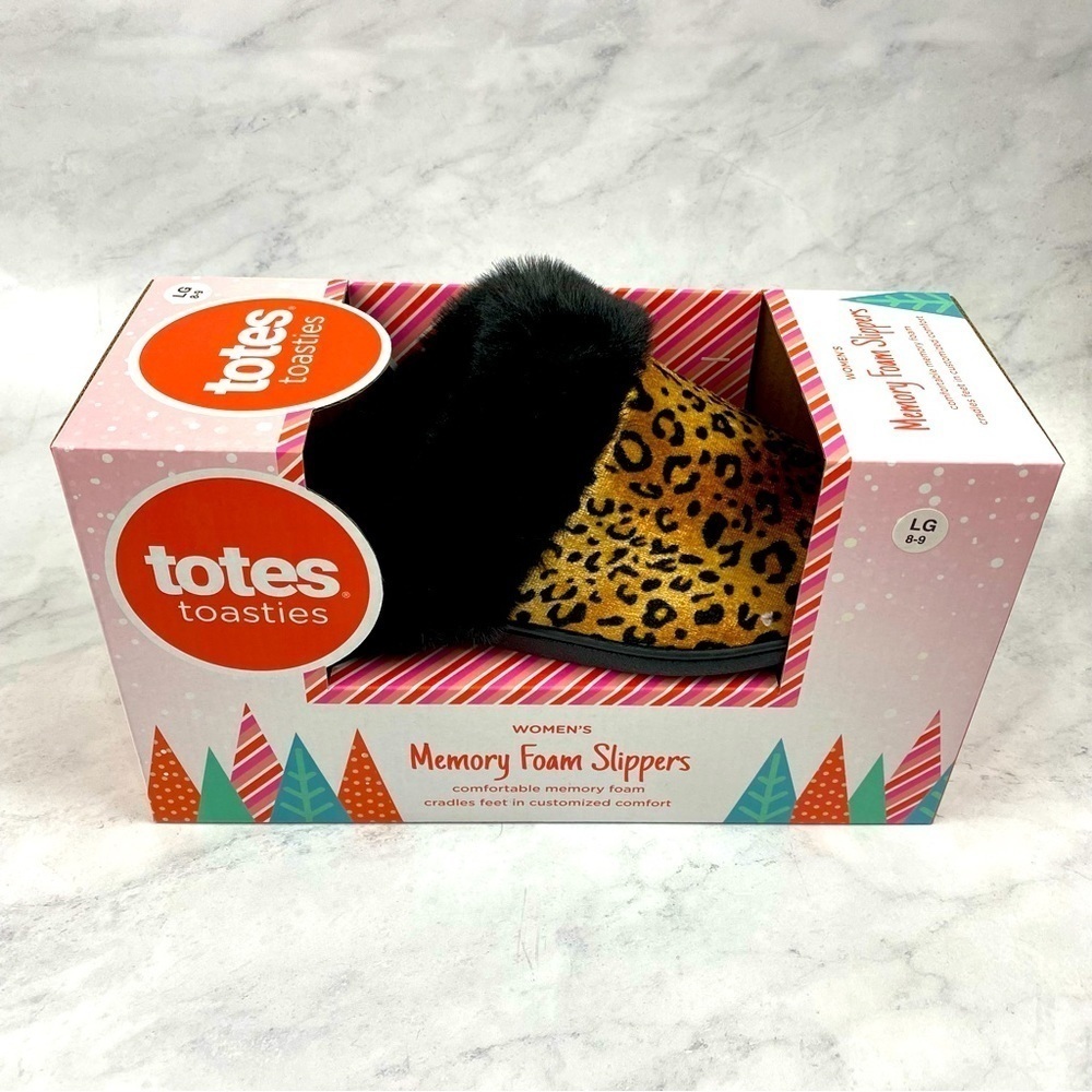 Totes Toasties Women Slip On Memory Foam Slippers Comfortable‎ House Shoes (NWT)